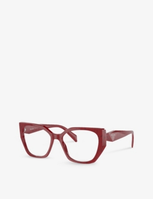 PRADA: PR 18WV irregular-frame acetate glasses