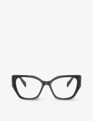 PRADA: PR 18WV irregular-frame acetate glasses