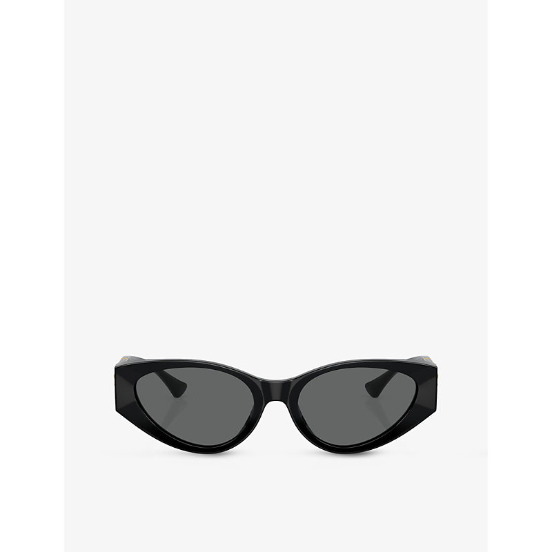 Versace Womens Black Ve4454 Logo-embellished Acetate Sunglasses