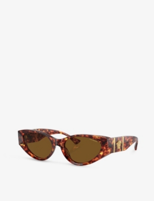 Versace Womens Brown Ve4454 Cat Eye-frame Acetate Sunglasses In Brown