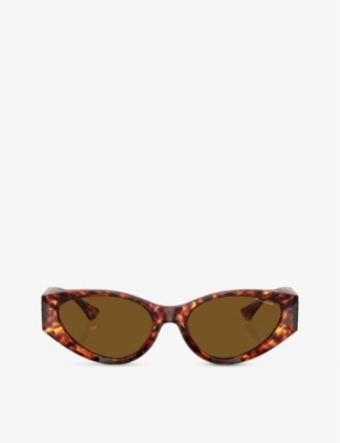Versace Womens Brown Ve4454 Cat Eye-frame Acetate Sunglasses In Brown