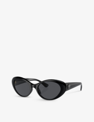 Versace Womens Black Ve4455u Cat-eye Acetate Sunglasses In Black
