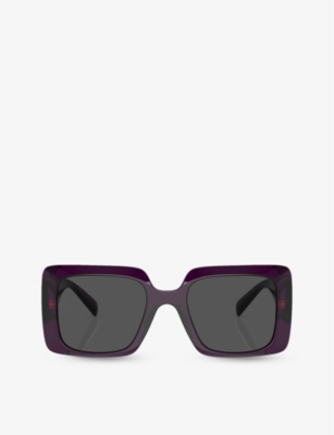 Versace Womens Purple Ve4405 Square-frame Acetate Sunglasses