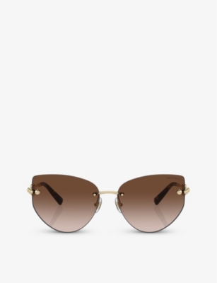 TIFFANY & CO: TF3096 butterfly-frame metal sunglasses