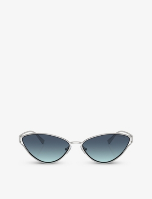 Tiffany & Co Tf3095 Cat-eye Metal Sunglasses In Silver