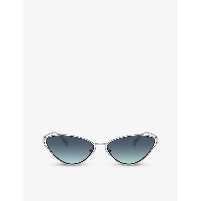 Tiffany & Co Tf3095 Cat-eye Metal Sunglasses In Silver