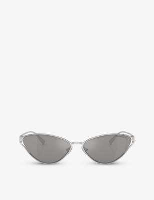 Tiffany & Co Tf3095 Cat-eye Metal Sunglasses In Silver