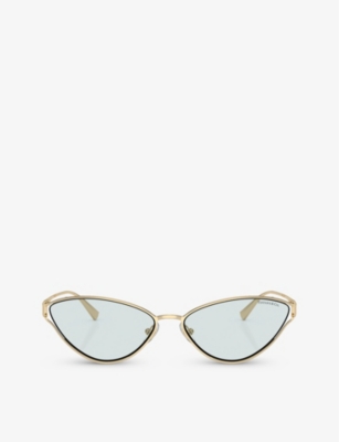 Tiffany & Co Tf3095 Cat-eye Metal Sunglasses In Gold