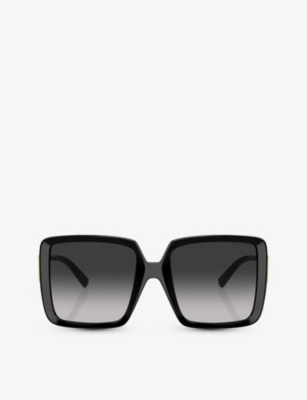 Tiffany & Co Tf4212u Square-frame Acetate And Metal Sunglasses In Black