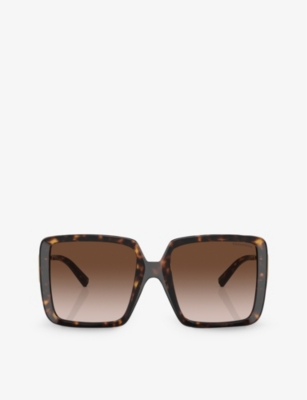 TIFFANY & CO: TF4212U square-frame tortoiseshell acetate and metal sunglasses