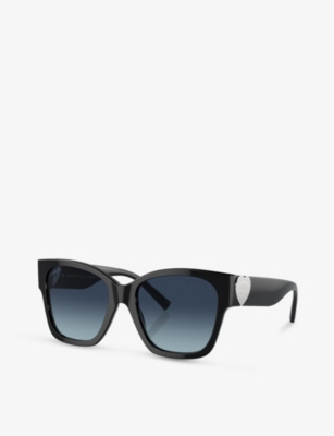 Shop Tiffany & Co Tf4216 Square-frame Acetate Sunglasses In Black