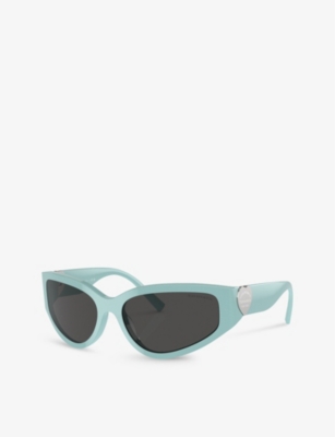Tiffany & Co Womens Blue Tf4217 Irregular-frame Acetate Sunglasses In Blue