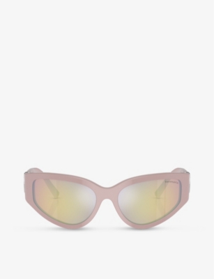 Tiffany & Co Tf4217 Irregular-frame Acetate Sunglasses In Pink