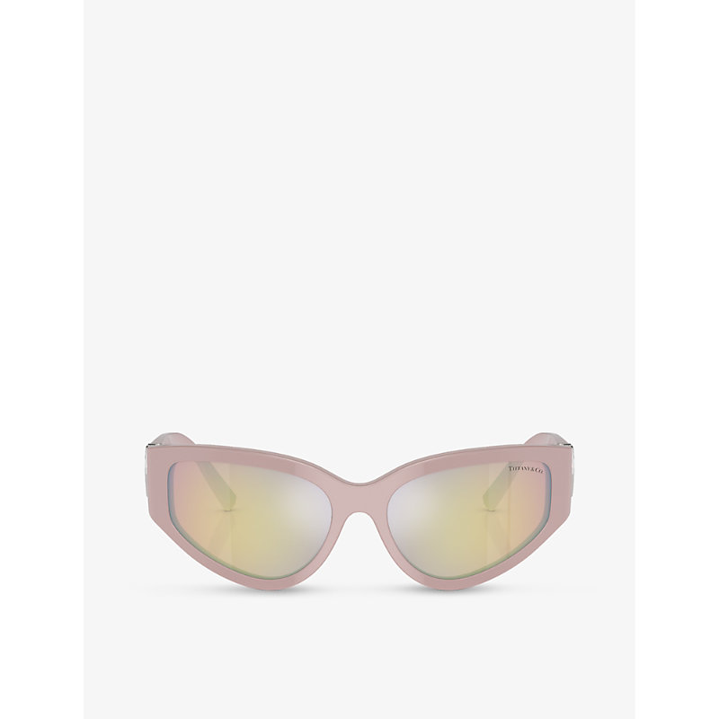 Tiffany & Co Tf4217 Irregular-frame Acetate Sunglasses In Pink