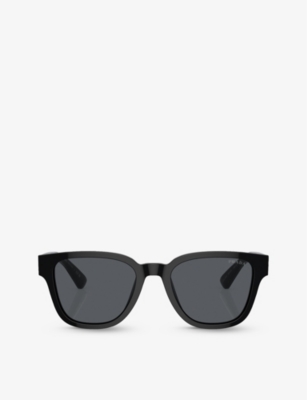 Prada Womens Black Pr A04s Pillow-frame Acetate Sunglasses