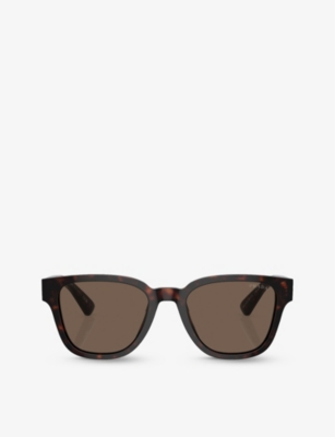 Prada Womens Brown Pr A04s Pillow-frame Acetate Sunglasses