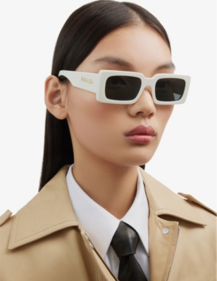 PRADA: PR A07S pillow-frame acetate sunglasses