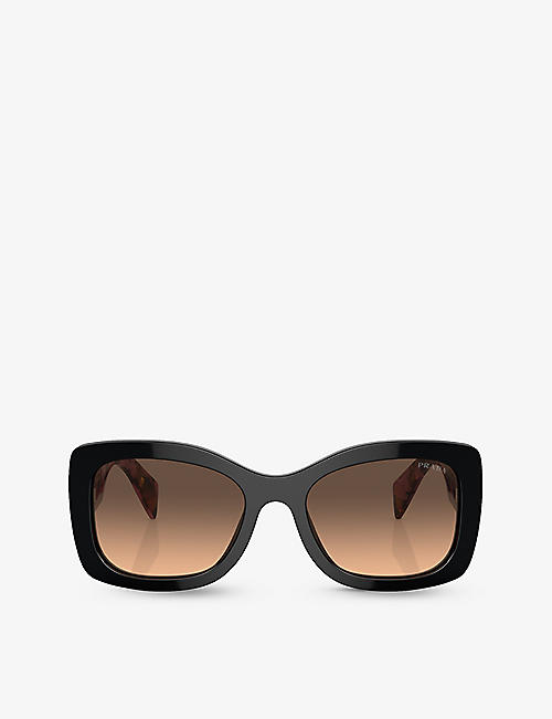 PRADA: PR A08S oval-frame acetate sunglasses