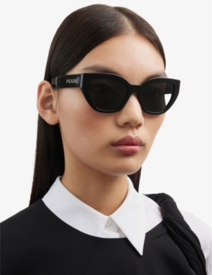 PRADA: PR A09S butterfly-frame acetate sunglasses