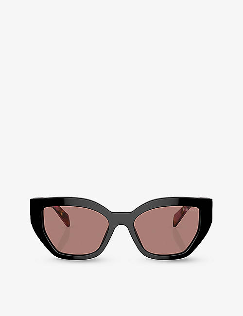 PRADA: PR A09S butterfly-frame tortoiseshell acetate sunglasses