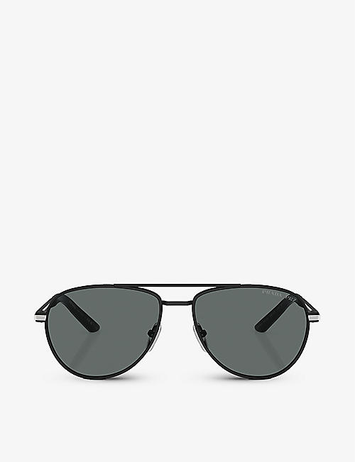PRADA: PR A54S pilot-frame acetate sunglasses
