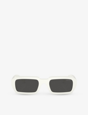 PRADA: PR A12S irregular-frame acetate sunglasses