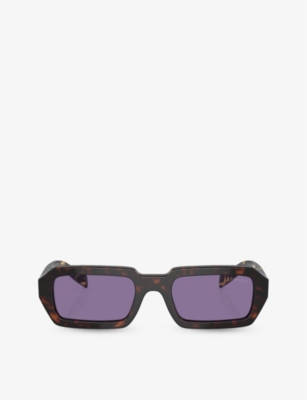PRADA: PR A12S irregular-frame acetate sunglasses
