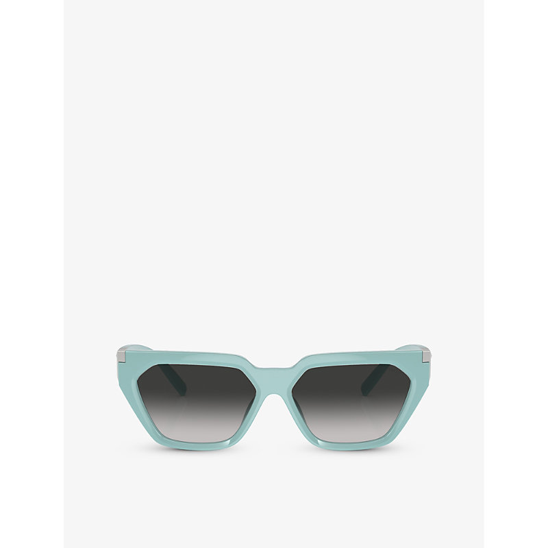 Tiffany & Co Tf4205u Steve Mcqueen Irregular-frame Injected Sunglasses In Blue