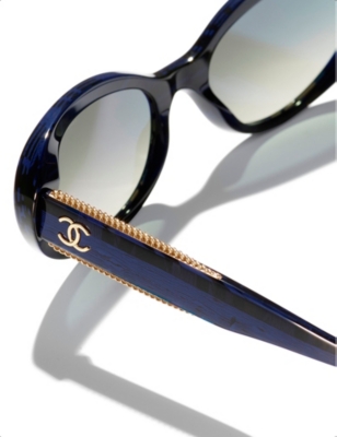 CHANEL: CH5515 oval-frame acetate sunglasses