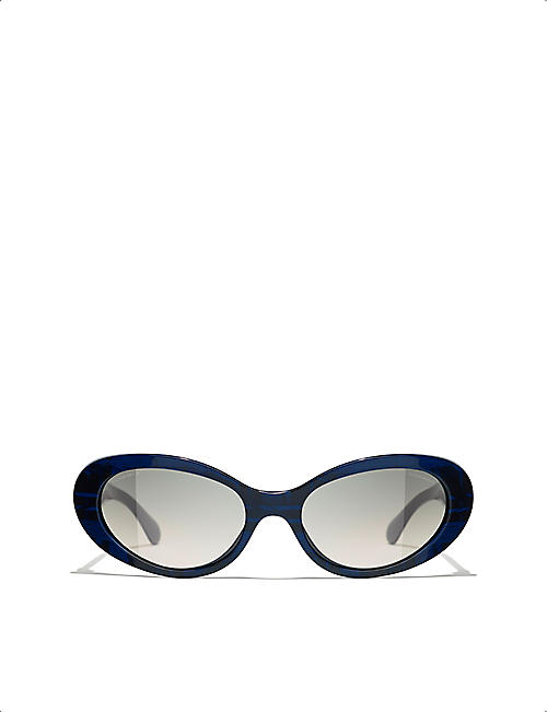 CHANEL: CH5515 oval-frame acetate sunglasses
