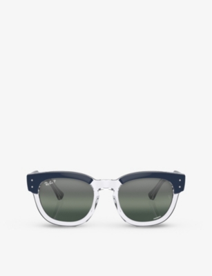 Ray Ban Ray-ban Womens Blue Rb0298s Mega Hawkeye Square-frame Propionate Sunglasses In Blue
