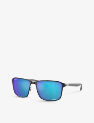 RAY-BAN: RB3721CH Chromance square-frame metal sunglasses