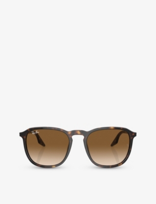 Ray Ban Ray-ban Mens Brown Rb2203 Square-frame Crystal Sunglasses
