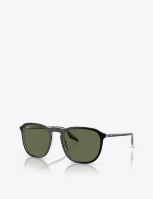 Ray Ban Ray-ban Womens Black Rb2203 Square-frame Acetate Sunglasses In Black