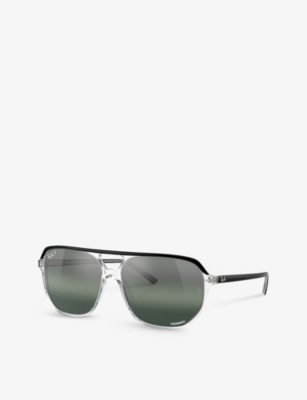 Ray Ban Womens Rb2205 Bill One Irregular-frame Acetate Sunglasses Black In Black