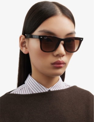 Ray Ban Ray-ban Womens Brown Rb4420 Square-frame Injected Sunglasses In Brown