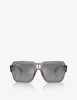 RAY-BAN: RB4408 square-frame injected sunglasses