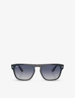 Ray Ban Ray-ban Womens Blue Rb4407 Square-frame Injected Sunglasses