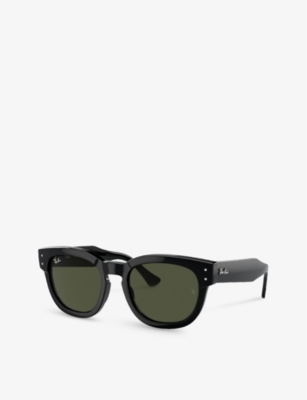 Shop Ray Ban Ray-ban Women's Black Rb0298s Mega Hawkeye Square-frame Propionate Sunglasses