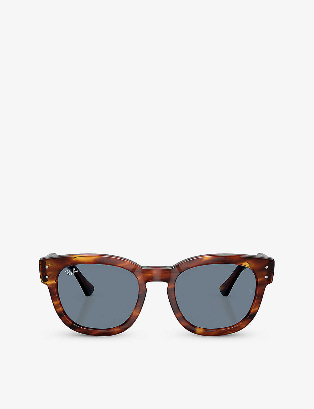 Shop Ray Ban Ray-ban Men's Brown Rb0298s Mega Hawkeye Square-frame Crystal Sunglasses