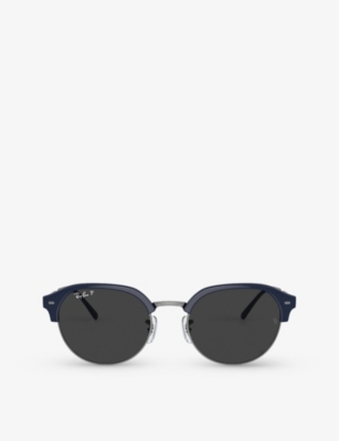 Ray Ban Ray-ban Womens Blue Rb4429 Irregular-frame Injected Sunglasses