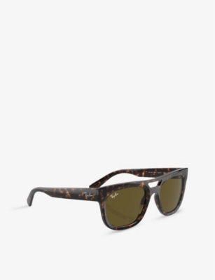 Shop Ray Ban Ray-ban Women's Brown Rb4426 Phil Square-frame Injected Sunglasses
