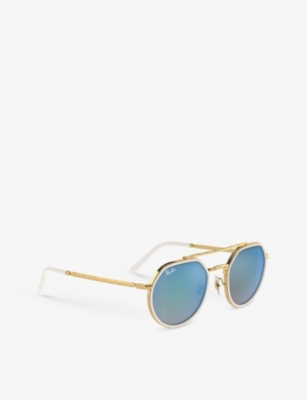 RAY-BAN: RB3765 round-frame metal sunglasses