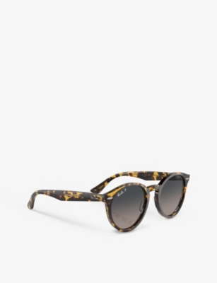 Ray Ban Ray-ban Womens Brown Rb7680s Larry Round-frame Tortoiseshell Acetate Sunglasses In Brown