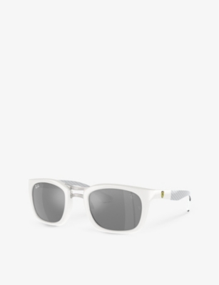 Ray Ban Ray-ban Womens White Rb8362m Square-frame Acetate Sunglasses In White