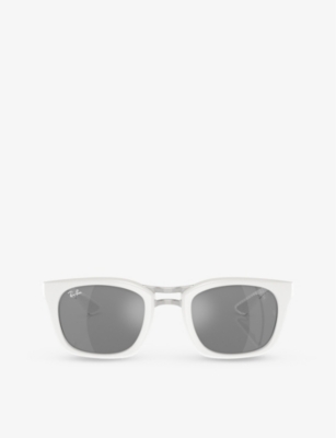 Ray Ban Ray-ban Womens White Rb8362m Square-frame Acetate Sunglasses