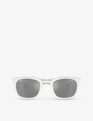 Ray Ban Ray-ban Womens White Rb8362m Square-frame Acetate Sunglasses In White