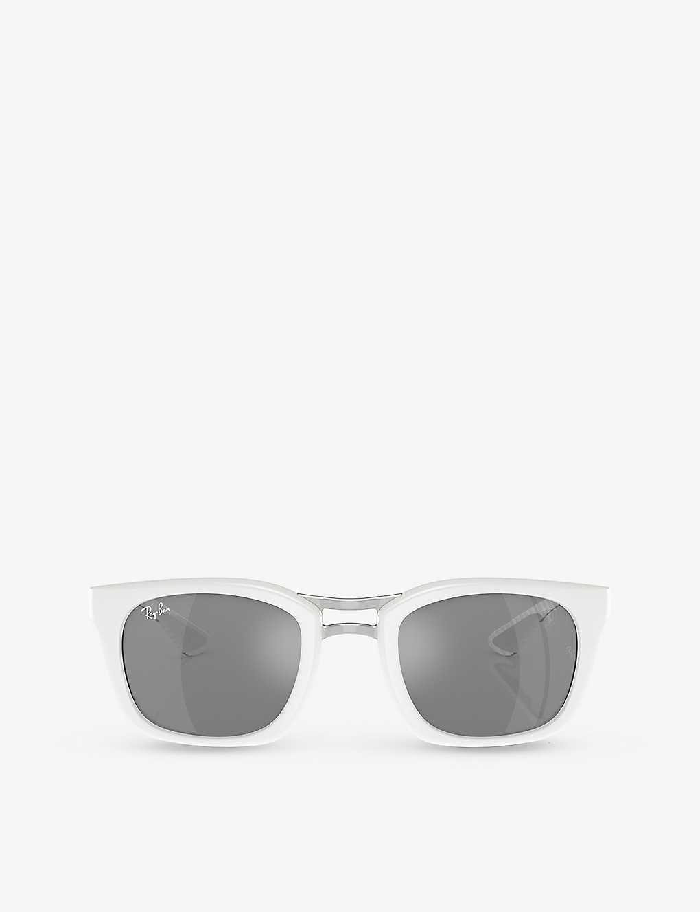 Ray Ban Ray-ban Womens White Rb8362m Square-frame Acetate Sunglasses
