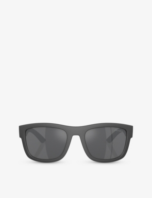 Prada Linea Rossa Womens Grey Ps 01zs Pillow-frame Nylon Sunglasses