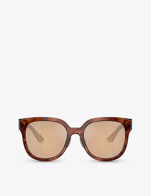 MIU MIU: MU 01ZS square-frame tortoiseshell acetate sunglasses